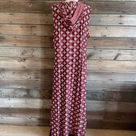 Ice Silk Hooded Sleeveless Dress Size 3XL EUC - Picture 5 of 8